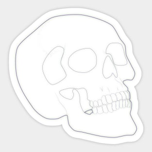 Neon Skull Purple Sticker